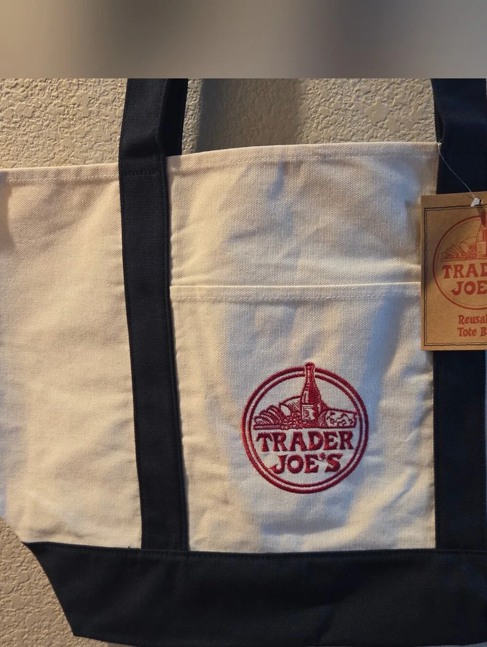 Trader Joe's canvas tote bag. (Large)